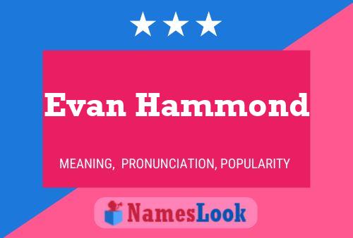 Pôster do nome Evan Hammond