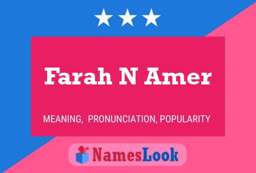 Pôster do nome Farah N Amer