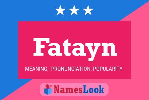 Pôster do nome Fatayn