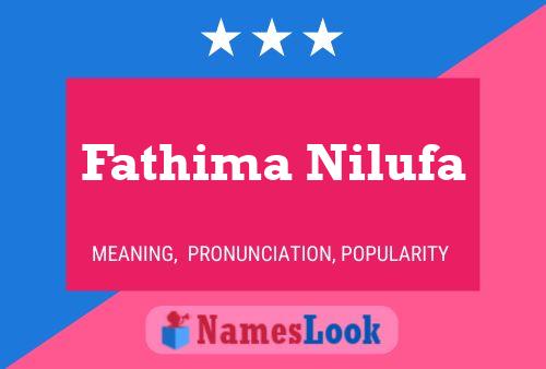 Pôster do nome Fathima Nilufa