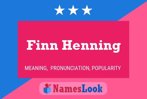 Pôster do nome Finn Henning