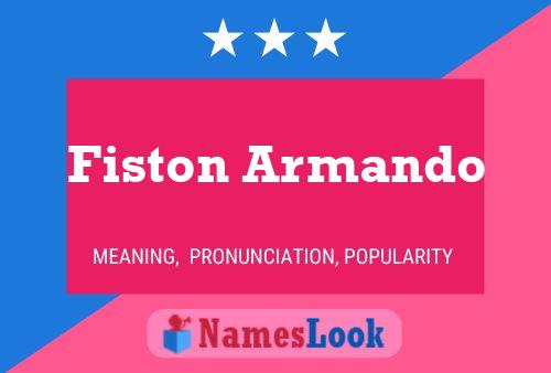 Pôster do nome Fiston Armando