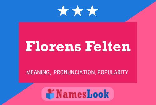 Pôster do nome Florens Felten