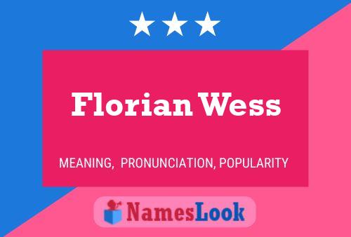 Pôster do nome Florian Wess