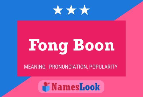 Pôster do nome Fong Boon