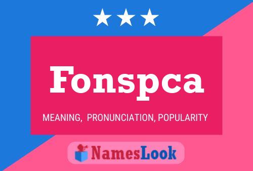 Pôster do nome Fonspca