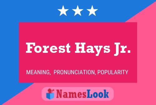 Pôster do nome Forest Hays Jr.