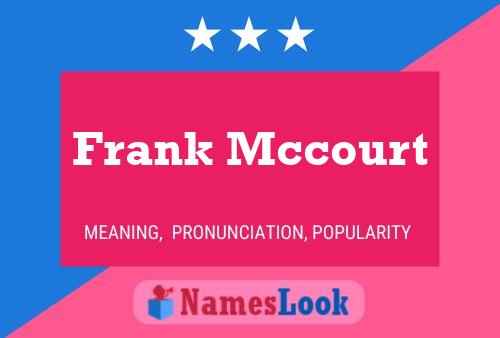 Pôster do nome Frank Mccourt