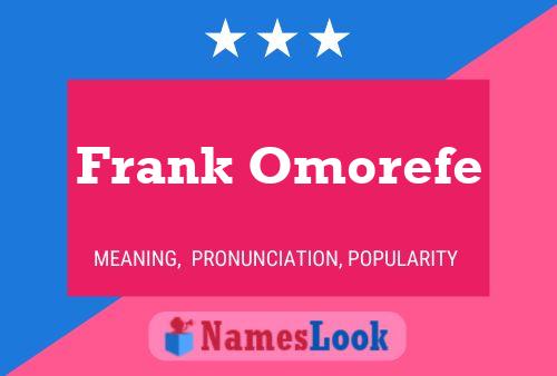 Pôster do nome Frank Omorefe