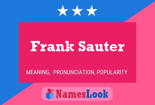 Pôster do nome Frank Sauter