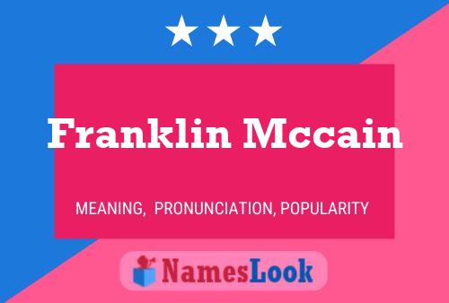 Pôster do nome Franklin Mccain