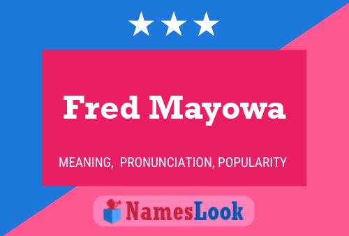 Pôster do nome Fred Mayowa