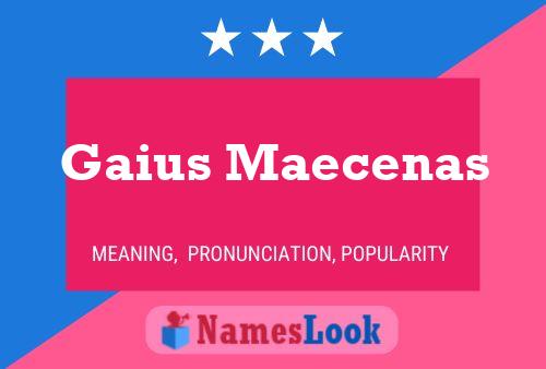 Pôster do nome Gaius Maecenas