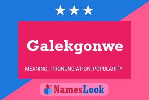 Pôster do nome Galekgonwe