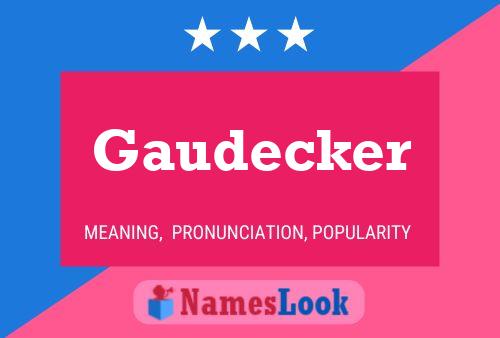 Pôster do nome Gaudecker