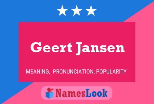 Pôster do nome Geert Jansen