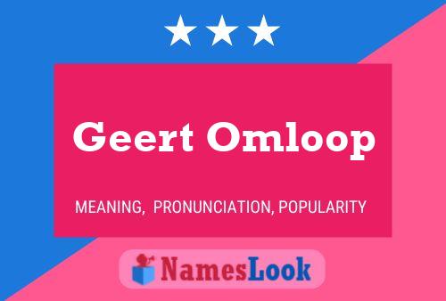 Pôster do nome Geert Omloop