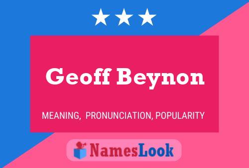 Pôster do nome Geoff Beynon