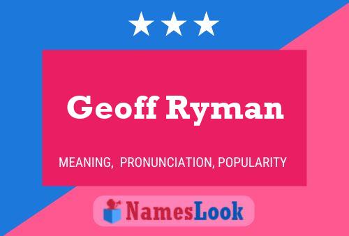 Pôster do nome Geoff Ryman