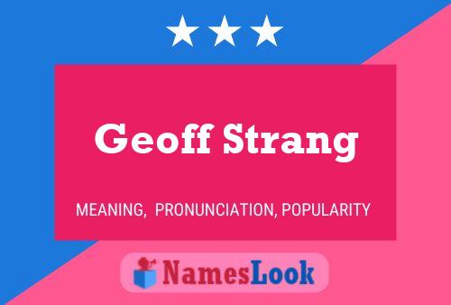 Pôster do nome Geoff Strang