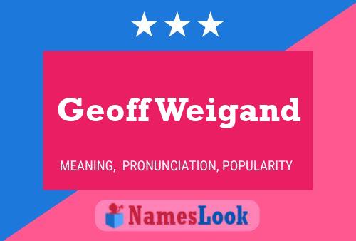 Pôster do nome Geoff Weigand