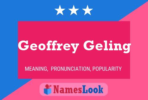 Pôster do nome Geoffrey Geling