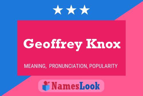 Pôster do nome Geoffrey Knox