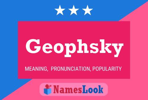 Pôster do nome Geophsky