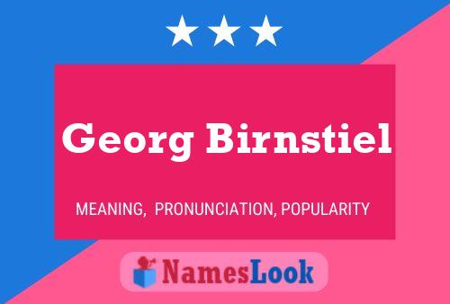 Pôster do nome Georg Birnstiel