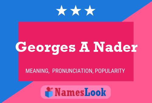 Pôster do nome Georges A Nader