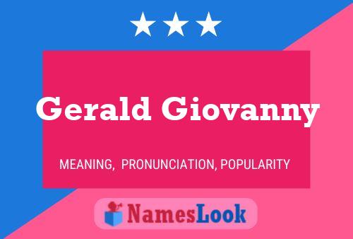 Pôster do nome Gerald Giovanny