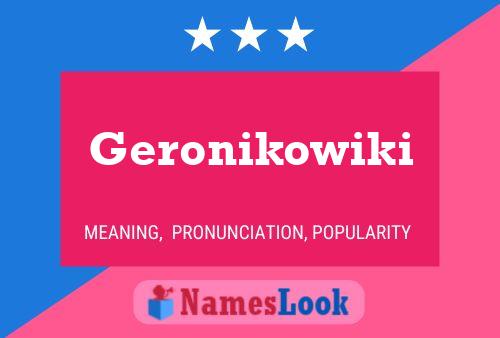 Pôster do nome Geronikowiki