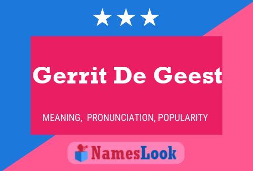 Pôster do nome Gerrit De Geest