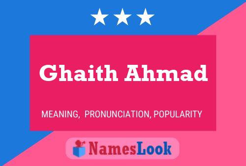 Pôster do nome Ghaith Ahmad