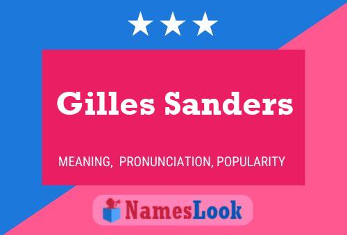 Pôster do nome Gilles Sanders