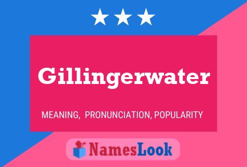 Pôster do nome Gillingerwater