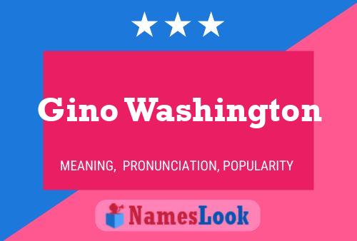 Pôster do nome Gino Washington