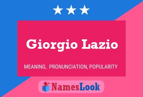 Pôster do nome Giorgio Lazio