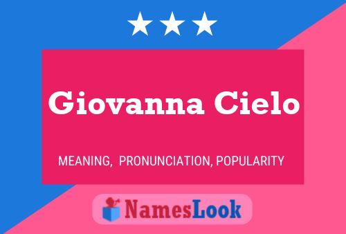 Pôster do nome Giovanna Cielo