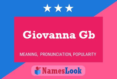 Pôster do nome Giovanna Gb