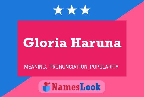 Pôster do nome Gloria Haruna