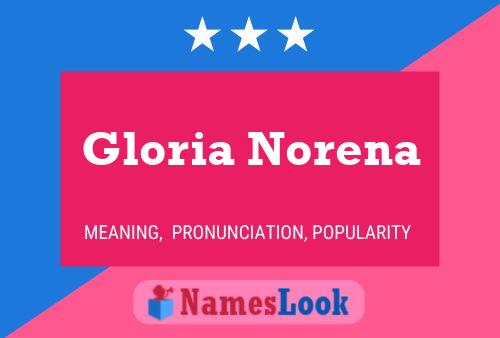 Pôster do nome Gloria Norena