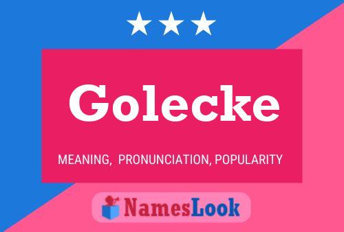 Pôster do nome Golecke