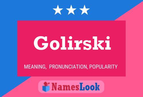 Pôster do nome Golirski