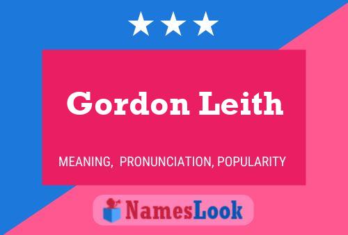 Pôster do nome Gordon Leith