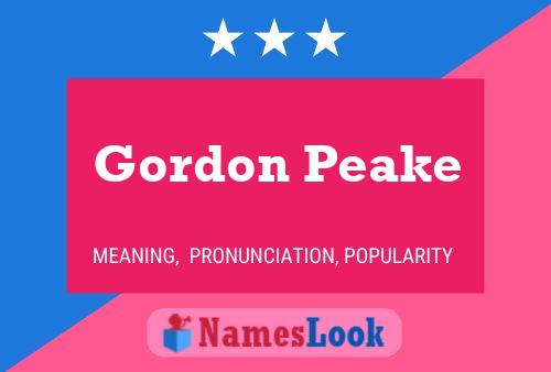 Pôster do nome Gordon Peake