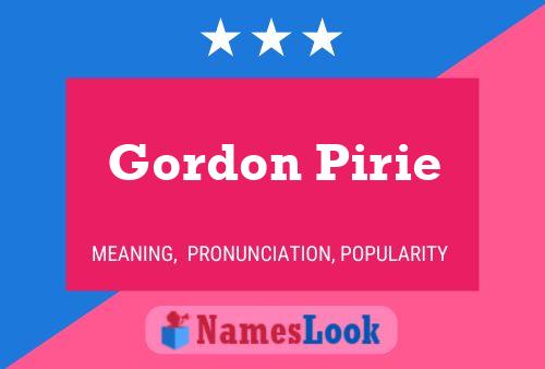 Pôster do nome Gordon Pirie