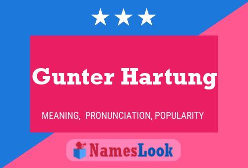 Pôster do nome Gunter Hartung