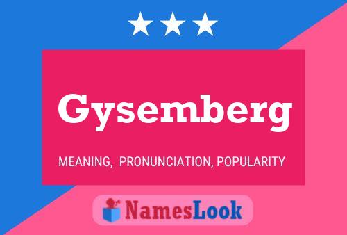 Pôster do nome Gysemberg