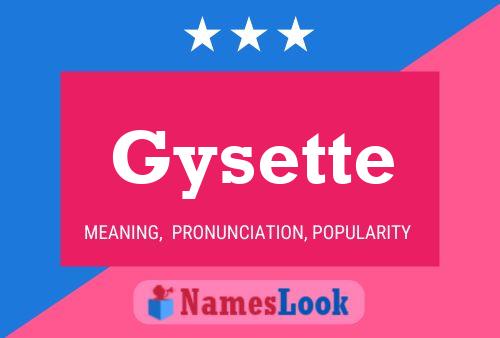 Pôster do nome Gysette